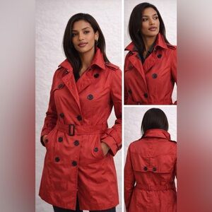 Womens Red/Pinkish jones New York Trench Coat